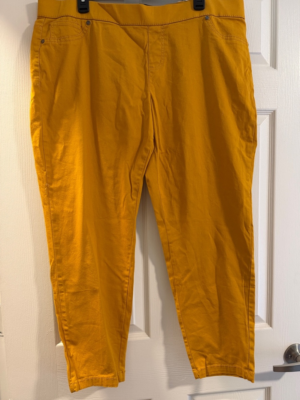 Faded Glory women’s Mustard Yellow Stretch Chinos pants plus size 20w cotton